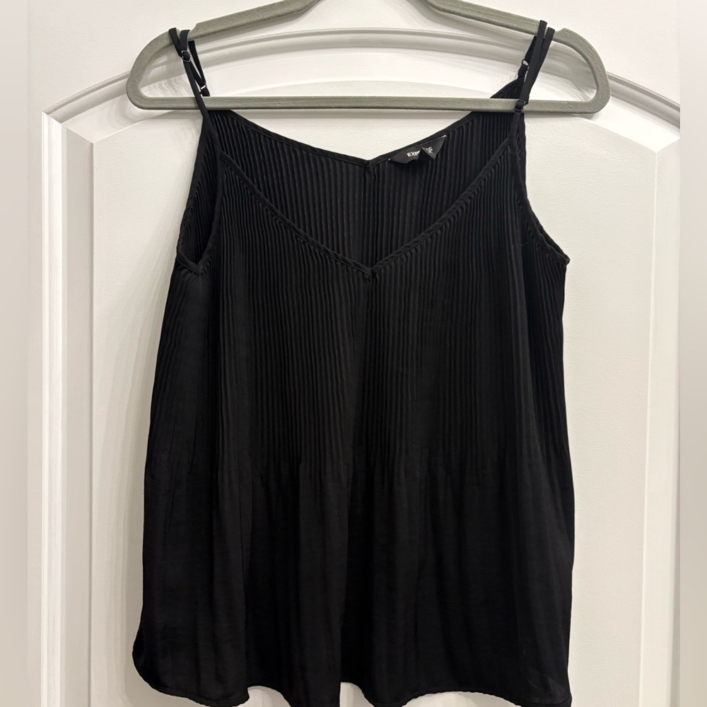 Express Black Ribbed Tank Top